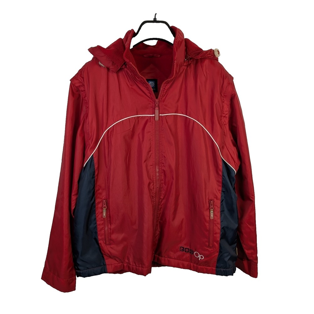 Vintage Ocean Pacific Op Convertible Jacket to Vest Red & Navy  M/M
